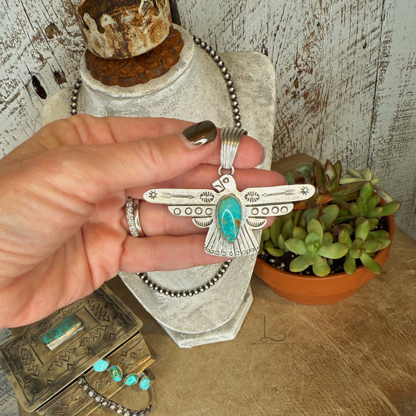 The Grande Sonoran Gold Thunderbird Pendant