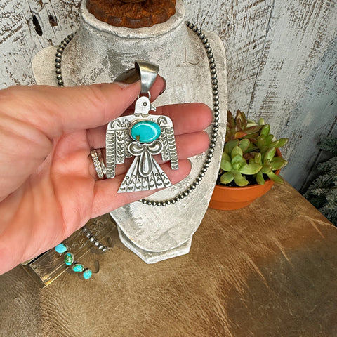 The Sonoran Turquoise Thunderbird Pendant