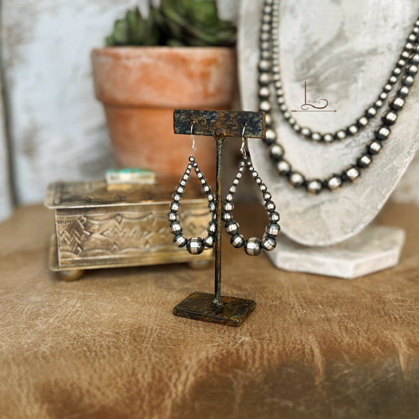 The Grande Sterling Silver Pearl Teardrop Earrings