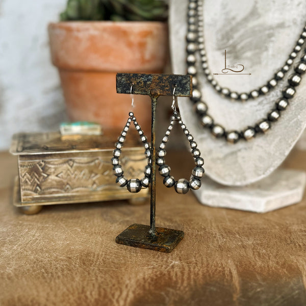 The Grande Sterling Silver Pearl Teardrop Earrings