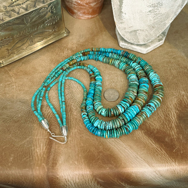 The Three Strand Graduated Turquoise Necklace
