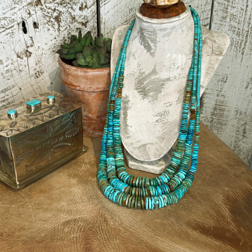 The Three Strand Graduated Turquoise Necklace