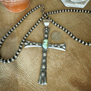 The Grande Cruces Turquoise Cross Pendant
