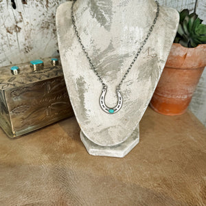 The Sterling & Turquoise Horseshoe Necklace