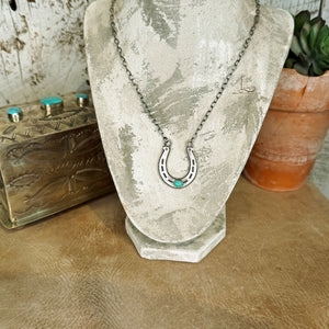 The Sterling & Turquoise Horseshoe Necklace