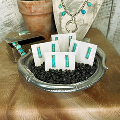 The Turquoise Mini Bar Earrings