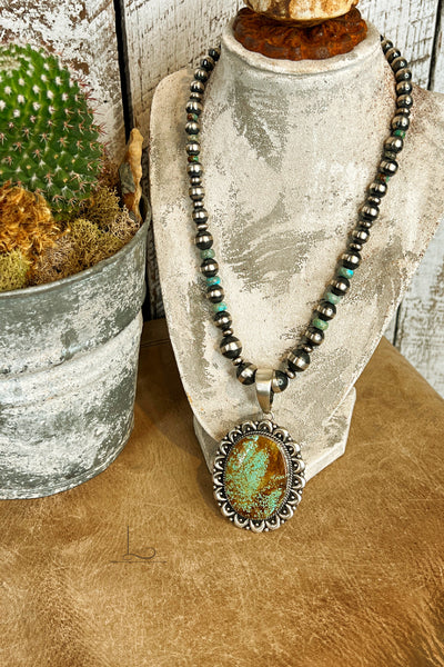 The Sterling & Verde Turquoise Necklace & Pendant Set