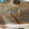 The Turquoise & Sterling Silver Hoops