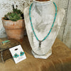 Turquoise & Sterling Silver Squash Blossom Necklace
