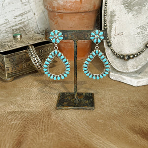 Turquoise Teardrop Dangle Earrings
