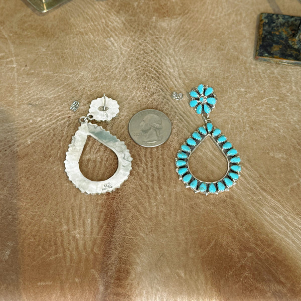 Turquoise Teardrop Dangle Earrings