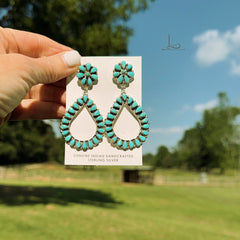 Turquoise Teardrop Dangle Earrings