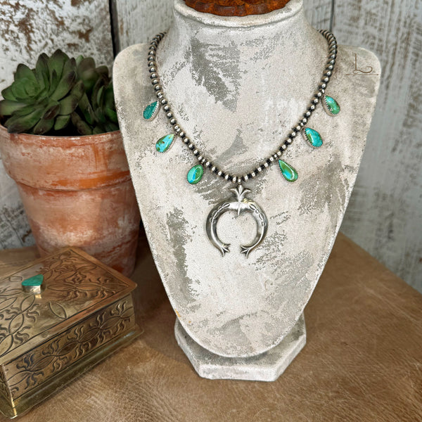 The Mini Sonoran Turquoise Squash Blossom Necklace
