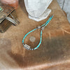 Heishi Turquoise & Sterling Silver Stamped Pearl Necklace