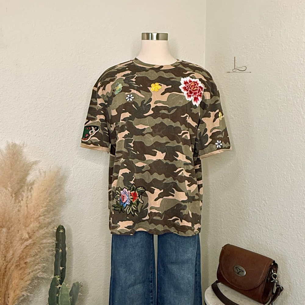The Joni Camo & Wild Flower Tee