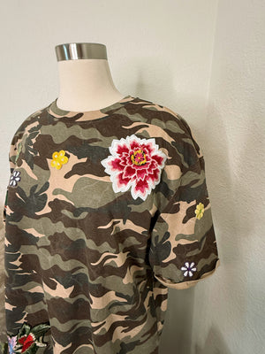 The Joni Camo & Wild Flower Tee