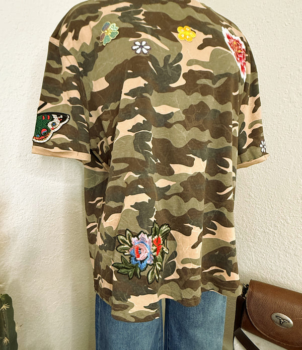 The Joni Camo & Wild Flower Tee