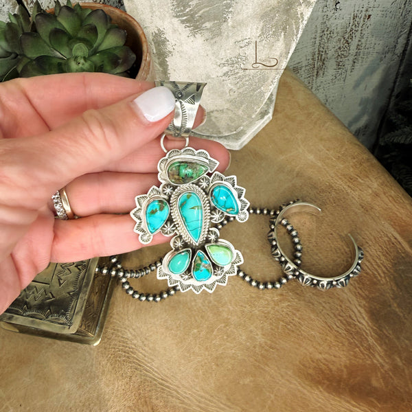 The Sonoran Turquoise Thunderbird Pendant