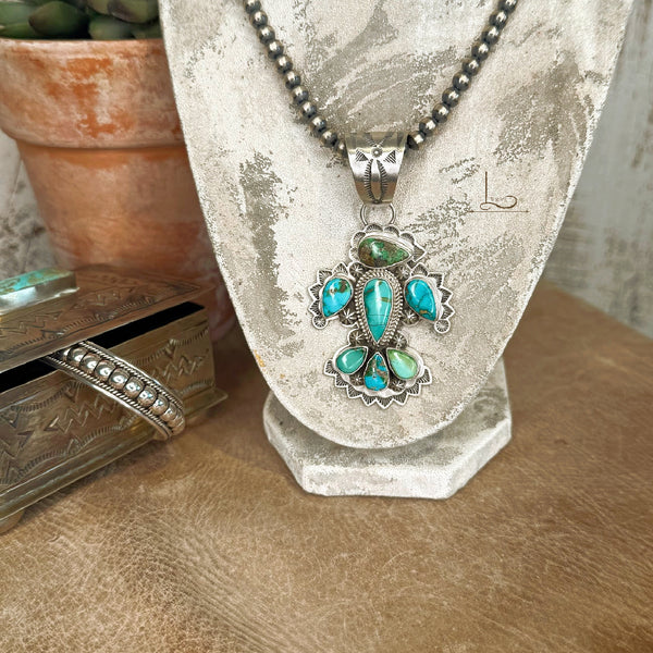 The Sonoran Turquoise Thunderbird Pendant