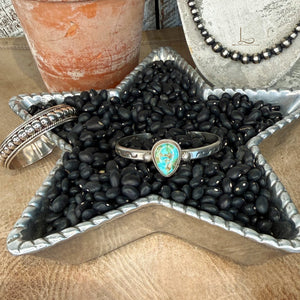 The Turquoise Teardrop Stacker Cuff