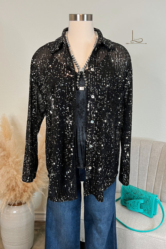 The Fort Worth Nights Sequin Top