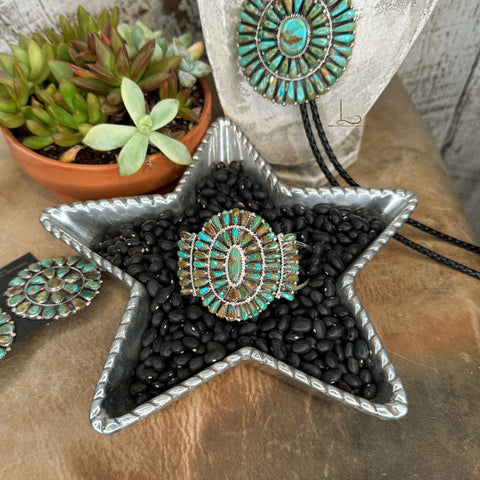 The Verde Turquoise Cluster Cuff