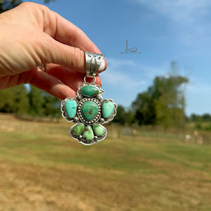 The Verde Sonoran Turquoise Thunderbird Pendant