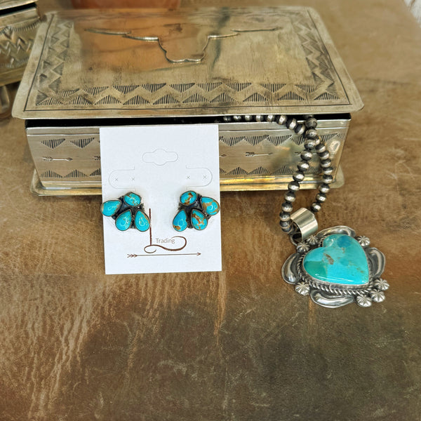 The Azul Pequena Turquoise Cluster Earrings