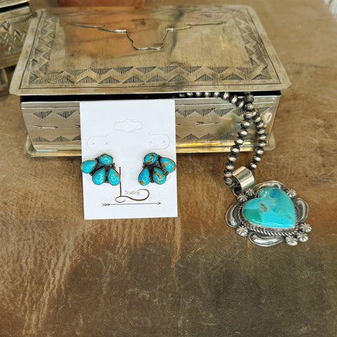 The Azul Pequena Turquoise Cluster Earrings