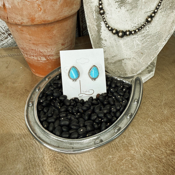 Blue Kingman Turquoise Studs