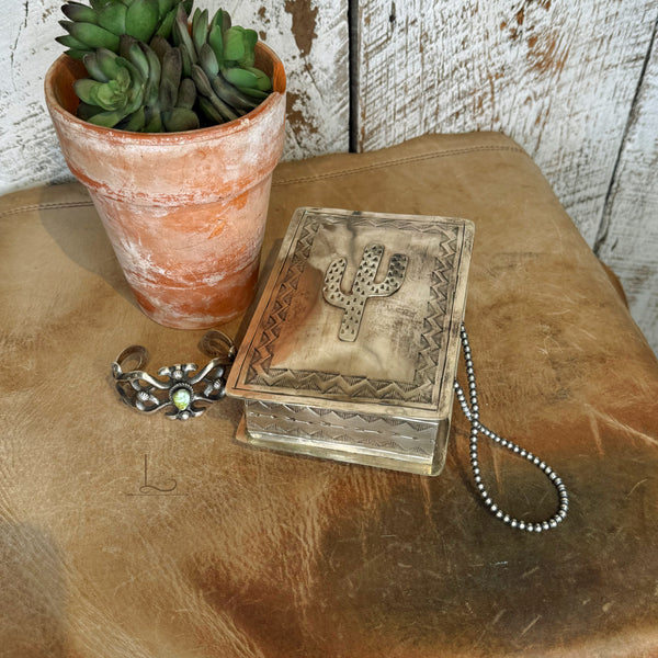 The Cactus Hand Stamped Silver Box