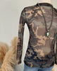 The Camo Mesh Mock Neck