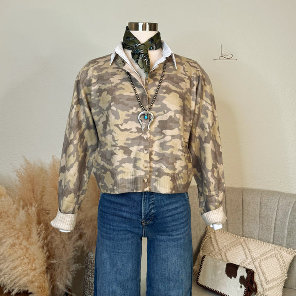The Vintage Camo Cardigan