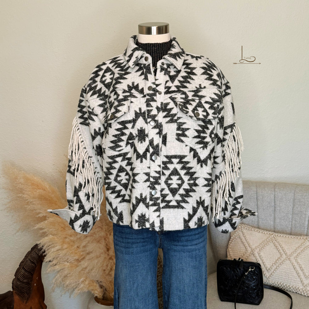 The Collins Aztec Fringe Jacket