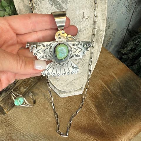 The Grande Sonoran Gold Thunderbird Pendant