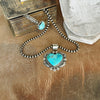 The Kingman Turquoise Heart Pendant