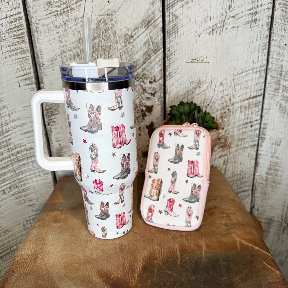 Pink Cowgirl Boots~ Pouch