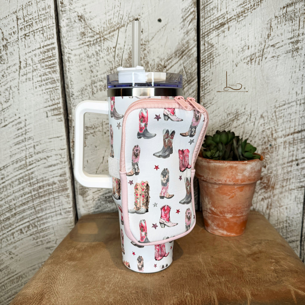 Pink Cowgirl Boots~ Pouch