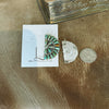 Verde Turquoise Media Half Cluster Earrings
