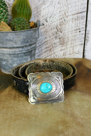 Hand Stamped Silver Buckle - L Trading