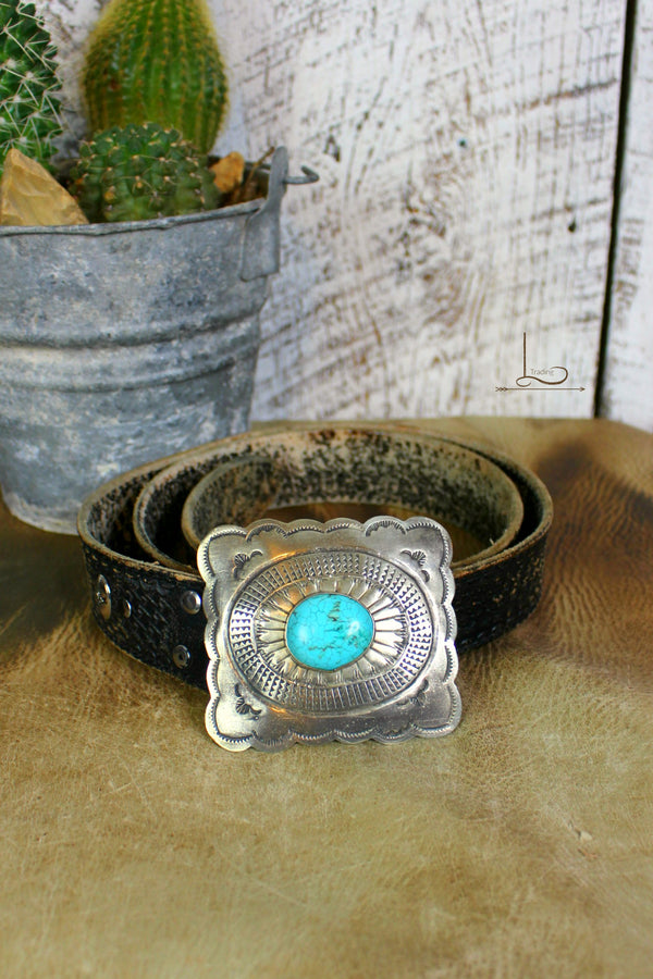 Hand Stamped Silver Buckle - L Trading