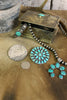 Grande Turquoise Cluster Earrings - Blue/Green Turquoise - L Trading
