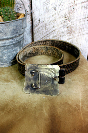 Hand Stamped Silver Buckle - L Trading