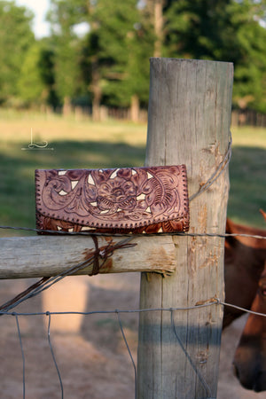 Antonio Tooled Clutch w/ Ivory Inlay - L Trading