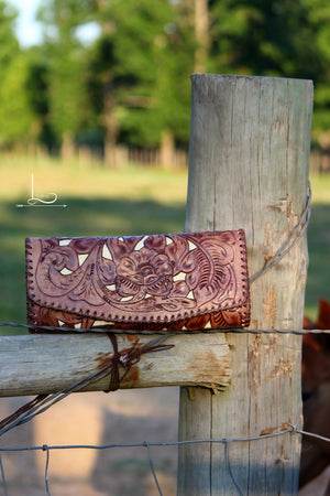 Antonio Tooled Clutch w/ Ivory Inlay - L Trading