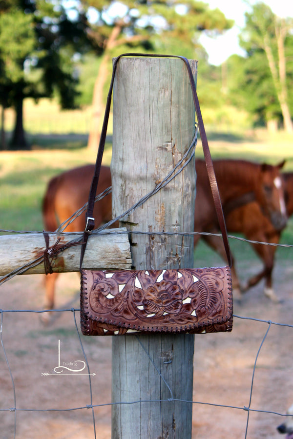 Antonio Tooled Clutch w/ Ivory Inlay - L Trading
