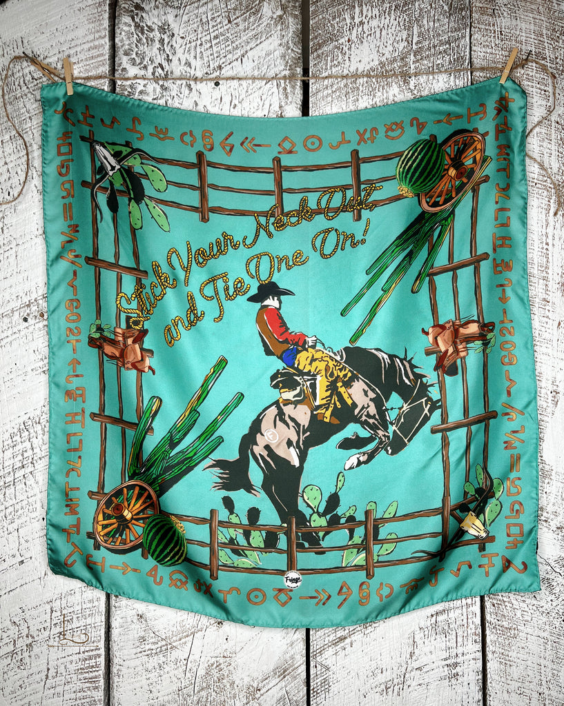 Tie One On in Turquoise ~Shorty Wild Rag