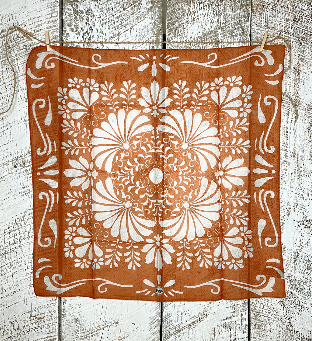 Bonita Bandana Muted Orange~ Shorty Wild Rag