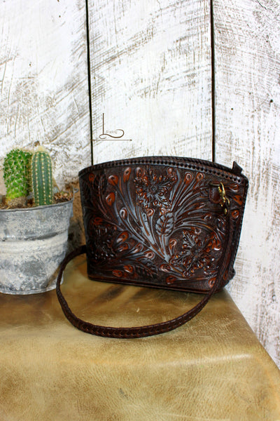 The Cafe Viejo Tooled Leather Crossbody