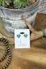 Turquoise Heart Studs - L Trading